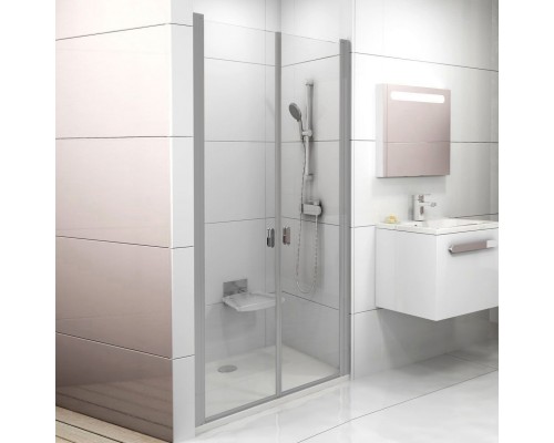 Душевая дверь в нишу Ravak Chrome CSDL2-90 Transparent, профиль сатин