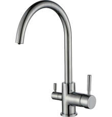 Смеситель для кухни Emar Steel ЕС - 3007 сатин