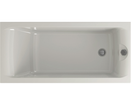 Акриловая ванна EUROLUX Qwatry 150x70 см, пристенная, белая, на ножках