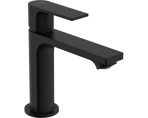 Смеситель для раковины Hansgrohe Rebris E 72557670 с донным клапаном, черный матовый