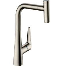 Комплект  Смеситель для кухни Hansgrohe Talis Select M51 72826800 сталь + Фартук для кухни Hansgrohe черный