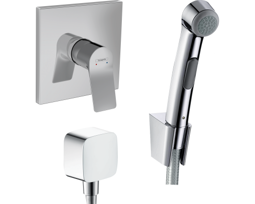 Душевой комплект Hansgrohe Vivenis Смеситель + Гигиенический душ + Шланговое подключение, хром