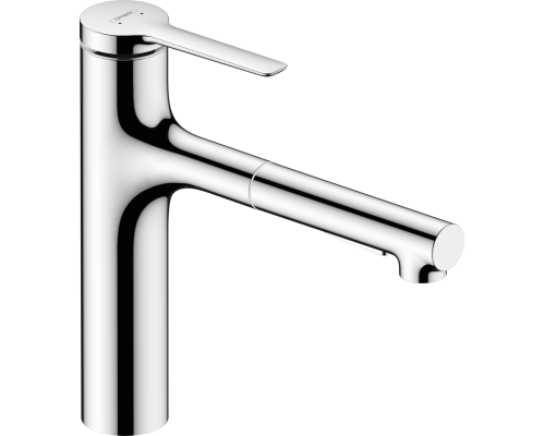 Комплект Смеситель Hansgrohe Zesis M33 74804000 механизм sBox lite, хром + Фартук черный