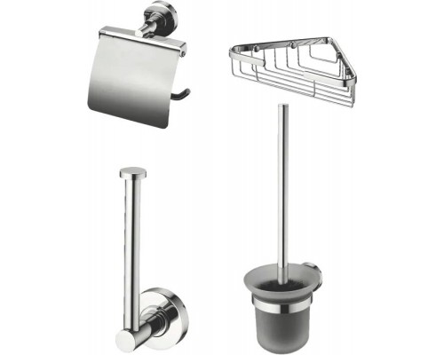 Набор Ideal Standard IOM I1002AA Ершик + Держатель запасных рулонов + Держатель для туалетной бумаги + Полка