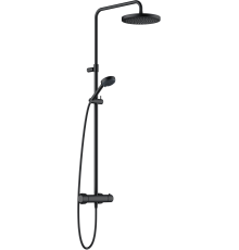 Душевая стойка Kludi Logo Dual Shower System 6808239-00 с термостатом, черная матовая