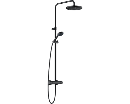 Душевая стойка Kludi Logo Dual Shower System 6808239-00 с термостатом, черная матовая