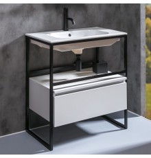 Тумба с раковиной Armadi Art Loft 80 белая, напольная
