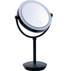 Косметическое зеркало Ridder Moana О3207510 с подсветкой, двухстороннее, поворотное, черное матовое