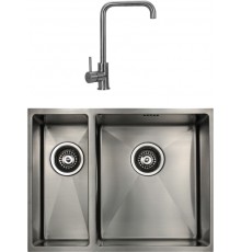 Комплект Мойка кухонная Seaman Eco Marino SME-575DL.A + Смеситель Eco Glasgow SSN-3026