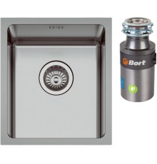 Комплект Мойка кухонная Seaman Eco Roma SMR-4438A + Измельчитель Bort Titan 4000 Plus