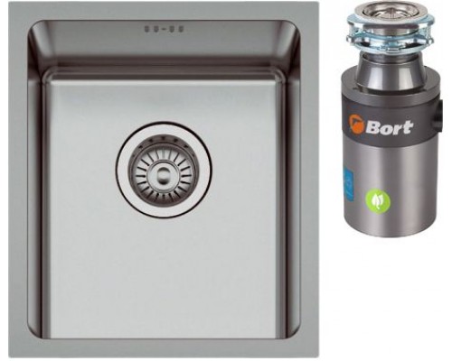 Комплект Мойка кухонная Seaman Eco Roma SMR-4438A + Измельчитель Bort Titan 4000 Plus