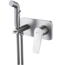 Гигиенический душ Lemark Bronx LM3720GM со смесителем, С ВНУТРЕННЕЙ ЧАСТЬЮ, графит