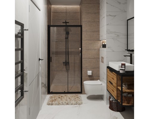 Душевая дверь в нишу Niagara Nova NG-82-10AB 100 см, черная