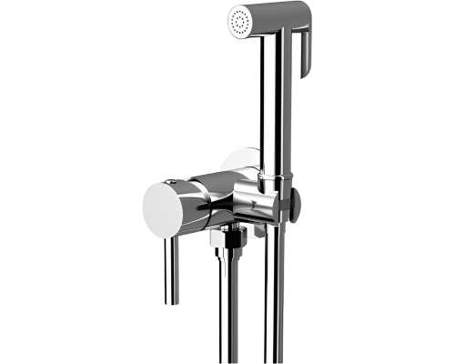 Гигиенический душ Raiber Graceful RP-009 со смесителем, С ВНУТРЕННЕЙ ЧАСТЬЮ, хром
