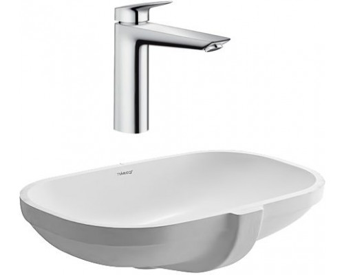 Комплект Смеситель Hansgrohe Logis 71090000 + Раковина Duravit D-code 0338490000 встраиваемая