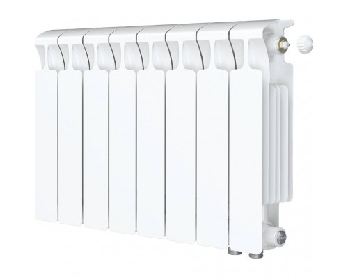 Радиатор биметаллический RIFAR MONOLIT VENTIL 350 MVR 8 секций нижнее правое подключение (белый RAL 9016) 3RM35.VR-8 (3RM35.VR-8)