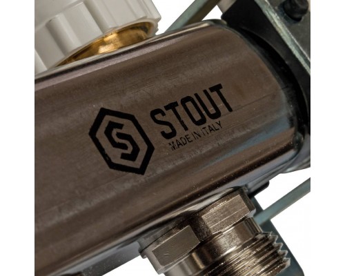 Коллектор из нержавеющей стали в сборе с расходомерами STOUT 10 выходов (SMS 0907 000010)