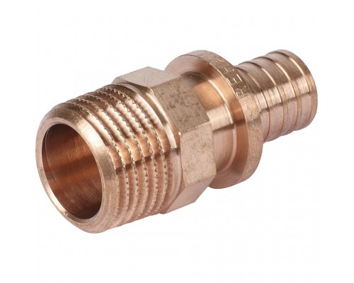 Переходник REHAU RAUTITAN с наружной резьбой 16-R 1/2 RX+ для труб из сшитого полиэтилена аксиальный (14563111001)