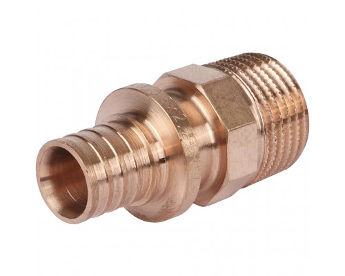 Переходник REHAU RAUTITAN с наружной резьбой 16-R 1/2 RX+ для труб из сшитого полиэтилена аксиальный (14563111001)