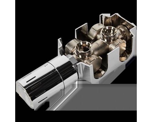 Комплект Meibes Design Line для нижнего подключения, цвет хром (F12161)