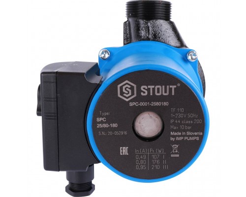 Насос циркуляционный STOUT 25/80-180 SPC-0001-2580180 (SPC-0001-2580180)