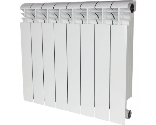 Радиатор биметаллический STOUT VEGA 500 8 секций боковое подключение (белый RAL 9016) SRB-1310-050008 (SRB-1310-050008)