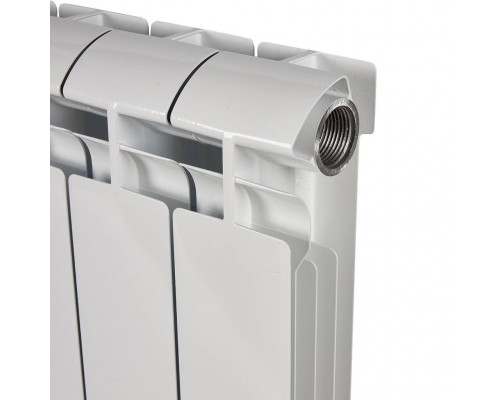Радиатор алюминиевый STOUT ALPHA 350 8 секций боковое подключение (белый RAL 9016) SRA-2310-035008 (SRA-2310-035008)