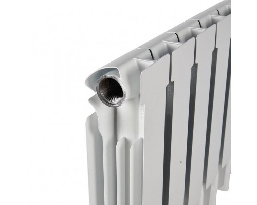 Радиатор алюминиевый STOUT ALPHA 350 8 секций боковое подключение (белый RAL 9016) SRA-2310-035008 (SRA-2310-035008)