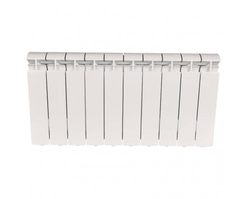 Радиатор алюминиевый STOUT ALPHA 350 10 секций боковое подключение (белый RAL 9016) SRA-2310-035010 (SRA-2310-035010)