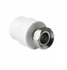 Муфта Pro Aqua d=20-3/4 PP-R с накидной гайкой Белая (PA29010)