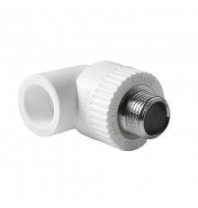 Угольник комбинированный Pro Aqua d=20-1/2 PP-R НР Белый (PA27008P)