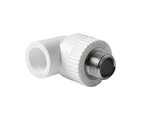 Угольник комбинированный Pro Aqua d=20-1/2 PP-R НР Белый (PA27008P)
