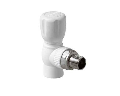 Шаровой кран Pro Aqua d=20-1/2 PP-R для радиатора угловой Белый (PA42108) Шаровой кран Pro Aqua d=20-1/2 PP-R для радиатора угловой Белый (PA42108)