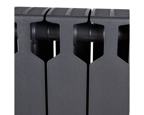 Радиатор биметаллический RIFAR SUPReMO 500 4 секции боковое подключение (Антрацит) 4RS50-4-TI (4RS50-4-TI)