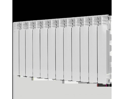 Радиатор алюминиевый STOUT GAMMA 500 12 секций боковое подключение (белый RAL 9010) SRA-3310-050012 (SRA-3310-050012)
