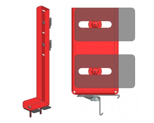 Опора для отдельностоящей перегородки WALLBOX (WB 90317)