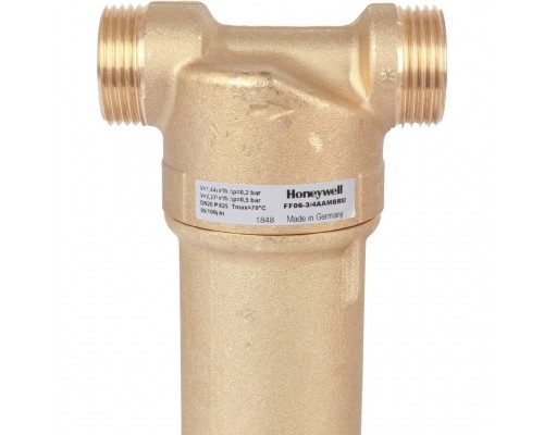 Фильтр Honeywell (Resideo Braukmann) на горячую воду, 100 мкм, 3/4 (FF06-3/4AAМ)