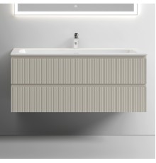 Тумба с раковиной Sancos Snob T 120 см, beige soft, раковина CN7017