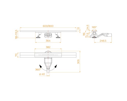 Душевой трап, обрезной RGW SDR-53B