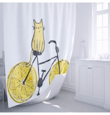 Штора для ванной Fixsen 2500 Cat FX-2515 180x200