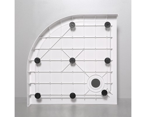 Душевой поддон полукруглый RGW SMC/R W Белый (Уценка)  900x900