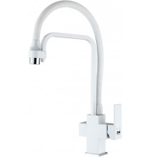 Смеситель для кухни Zorg Sanitary ZR 341-8 YF White с гибким изливом
