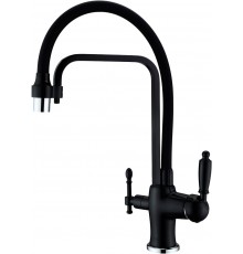 Смеситель для кухни Zorg Sanitary ZR 342-6 YF Black с гибким изливом