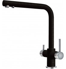 Смеситель для кухни Zorg Sanitary ZR 348 YF хром, черный металл