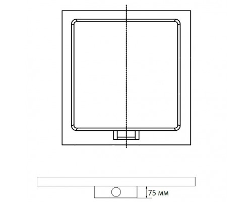 Душевой поддон квадратный RGW STA-01B Черный  1000x1000