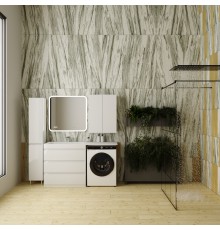 Мебель для ванной комнаты Style Line Даллас 150 Люкс Plus напольная, белая, 3 ящика L