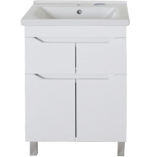 Тумба с раковиной ASB-Mebel Бари 60-2.2 белая