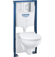 Комплект Grohe Solido Solido 39586000 подвесной унитаз + инсталляция + кнопка