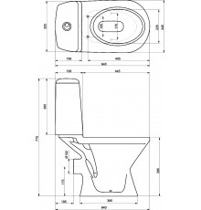 Унитаз-компакт Jika Era 2453.2 без крышки