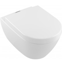 Унитаз подвесной Villeroy   Boch Subway 2.0 5614A101 + Крышка-сиденье Villeroy   Boch Subway 2.0 9M78S101 с микролифтом, петли хром